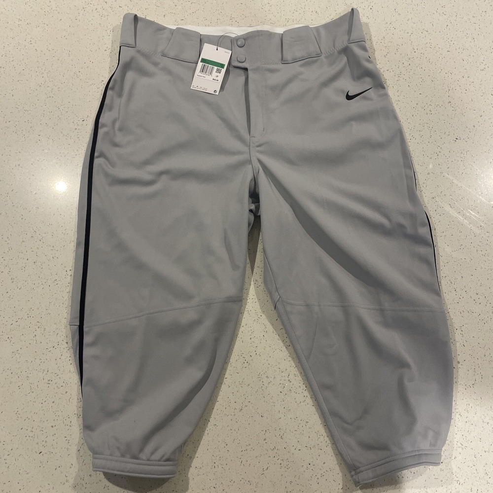 NWT Nike Men's Vapor Select High Piped Baseball Pants GRAY | BLACK XL